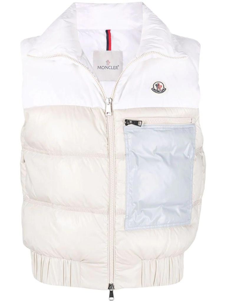NA Patch pocket white padded Gilet