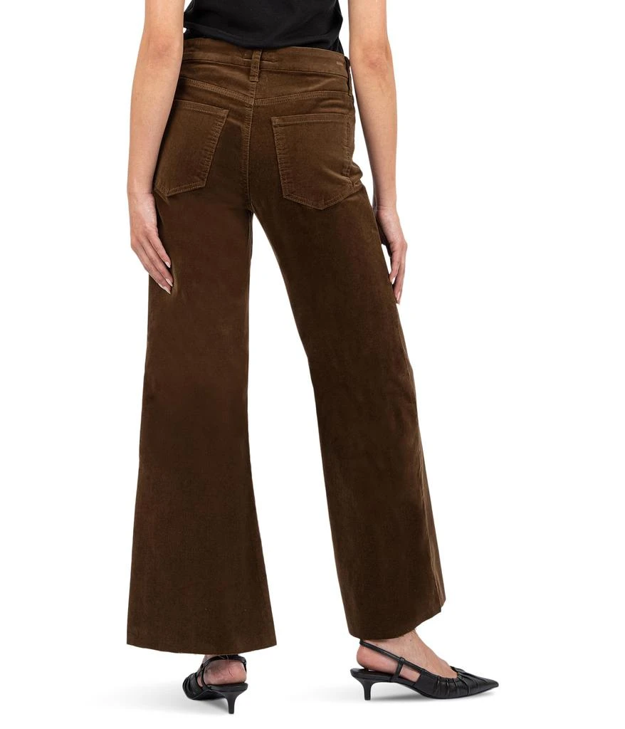 KUT from the Kloth Meg High Rise Fab Ab Wide Leg Raw Hem-Long Inseam 2