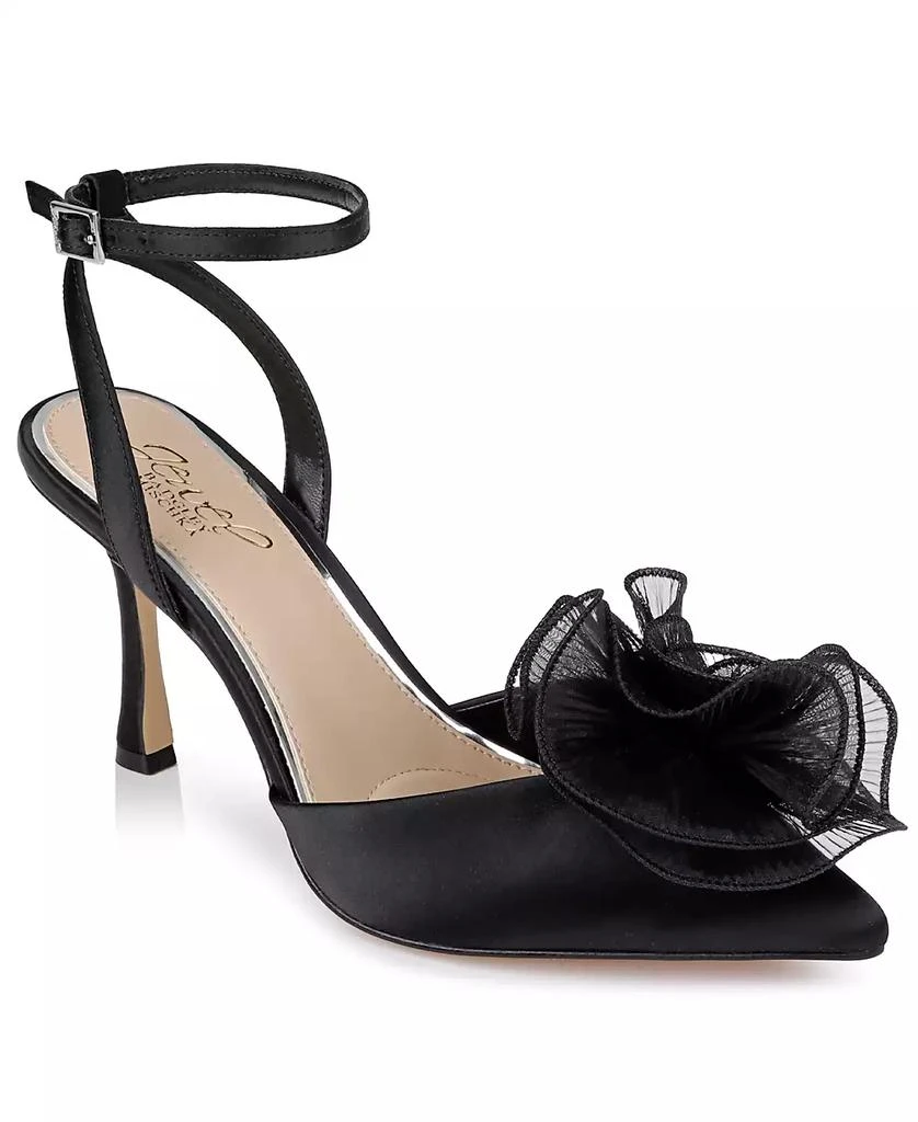 Badgley Mischka Women's Taylee Ankle Strap Flower Pumps 1