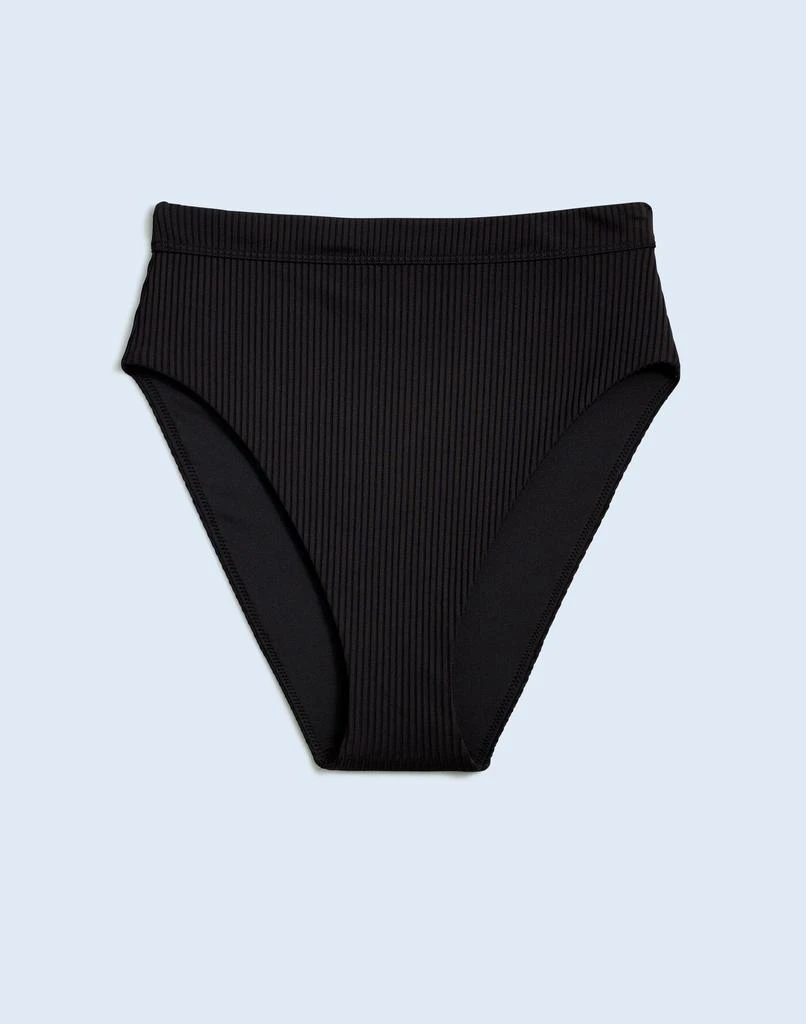 Madewell Plus Ribbed High-Rise Bikini Bottom 4