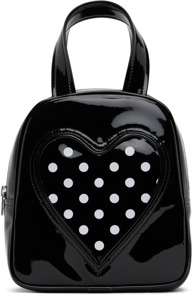 Comme des Garcons Black Synthetic Patent Leather Bag 1