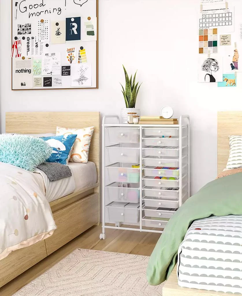 Seville Classics 15-Drawer Organizer Cart 5