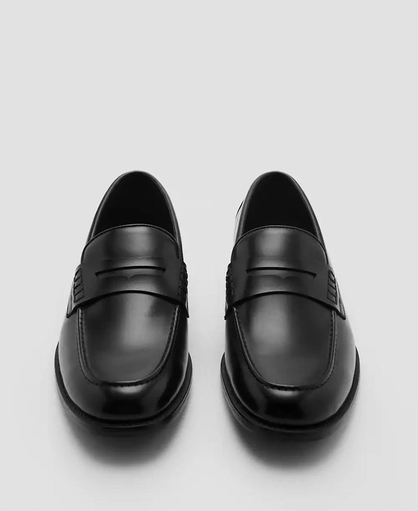 Mango Men's Nappa Leather-Effect Moccasins 3