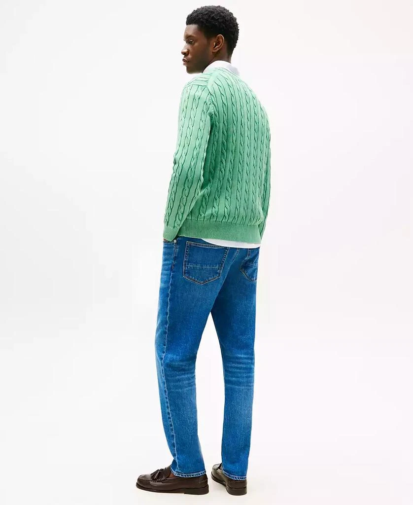 Tommy Hilfiger Men's Regular-Fit Cable Knit Crewneck Sweater 4
