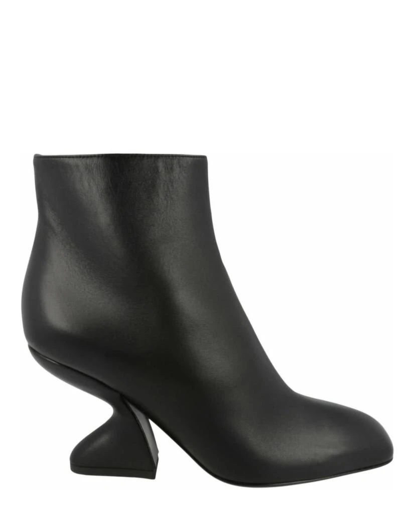 Salvatore Ferragamo Women
s Leather Ankle Boots In Black 1