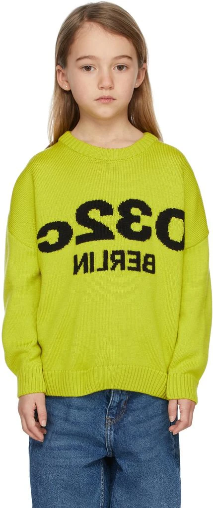 032c SSENSE Exclusive Kids Green Selfie Sweater 2