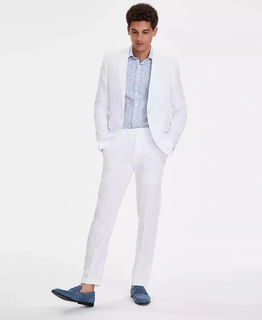 Bar III Men's Slim-Fit White 100% Linen Suit Jacket, Created for Macy's 1