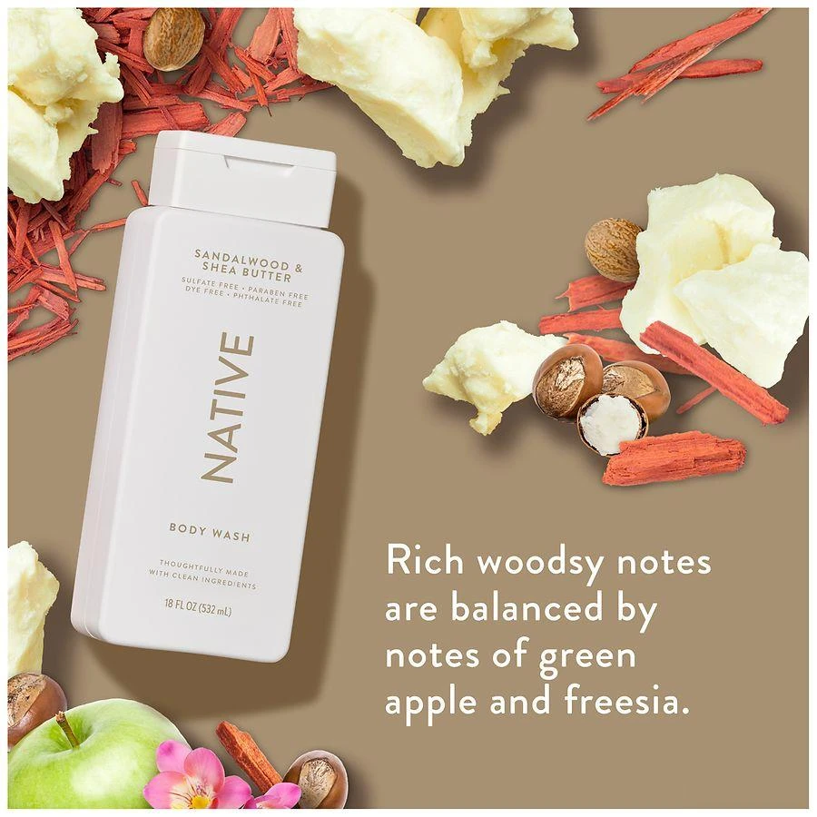 Native Body Wash Sandalwood & Shea 4