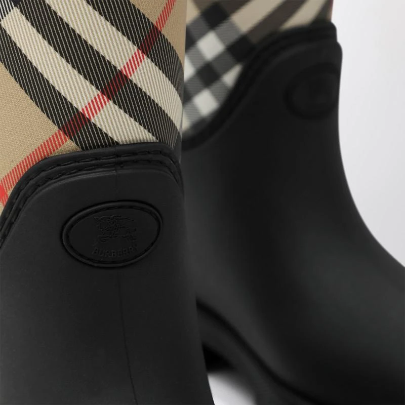 Burberry Tall black Marsh Stamp rubber boots 5