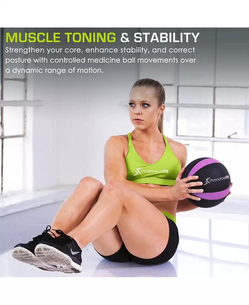 ProsourceFit Rubber Medicine Ball, 12 lb