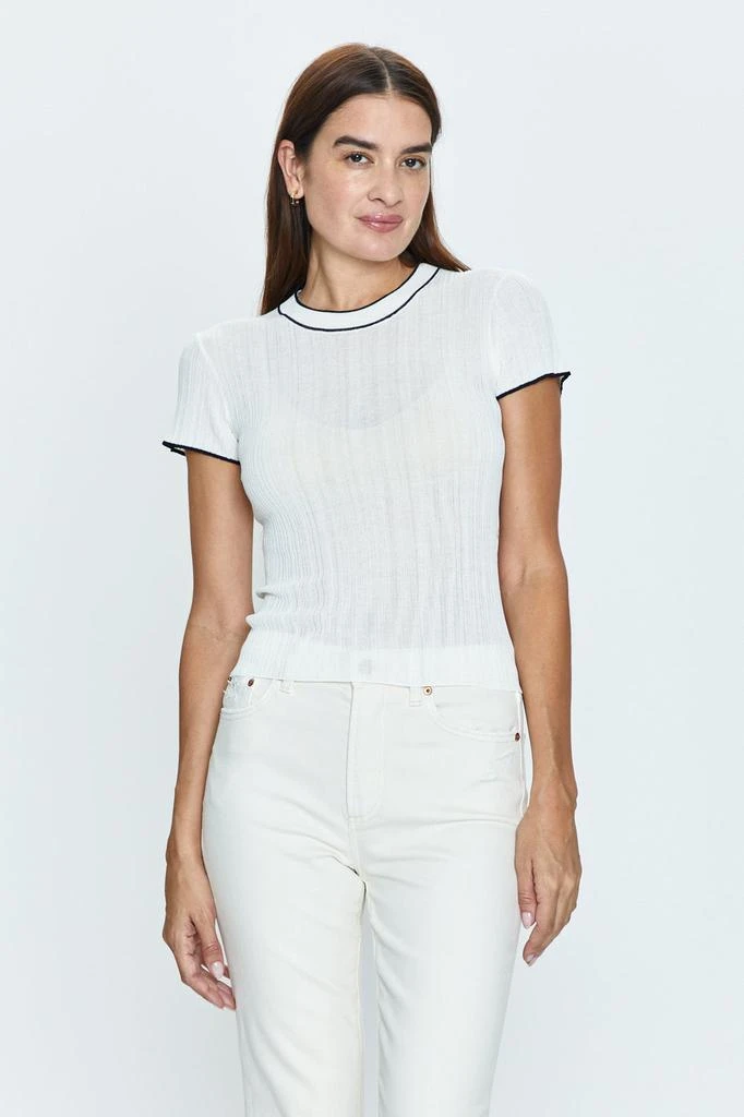 Pistola Denim Romy Tee - Noir with Ivory 1