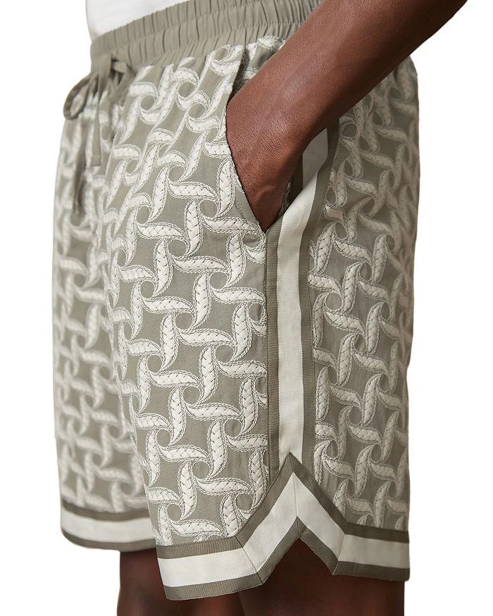 REISS Embroidered Drawstring 7.3" Shorts 4