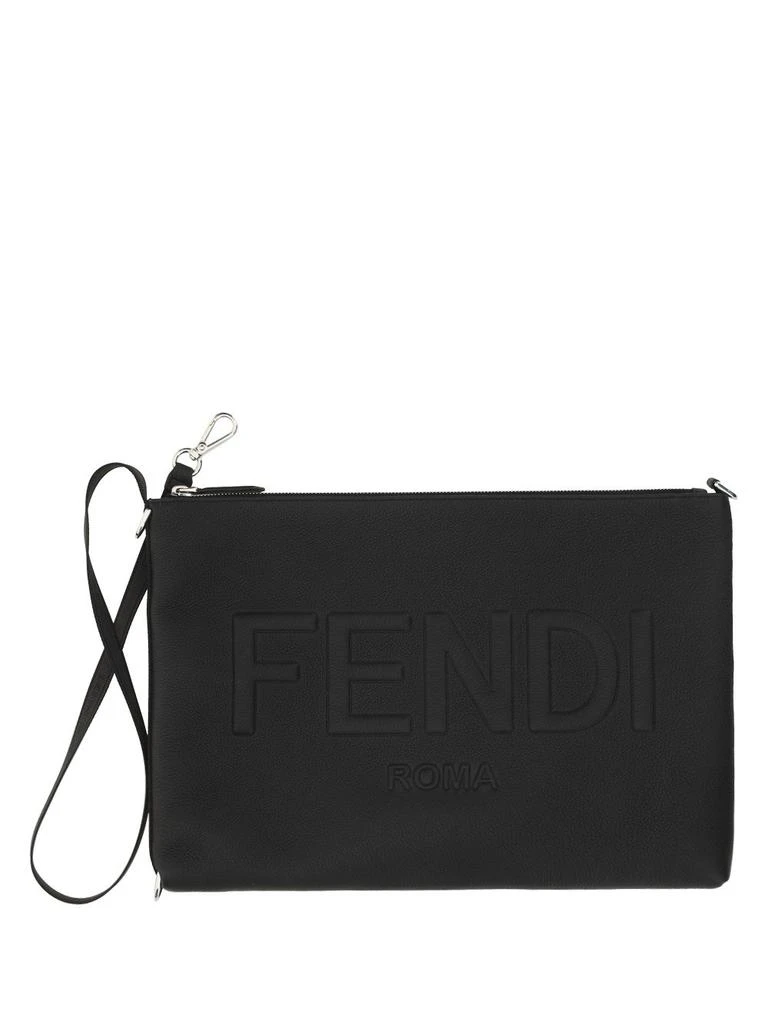 Fendi Fendi Logo-Embossed Zipped Pouch 1