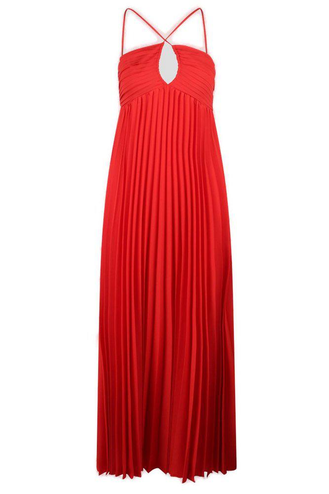 P.A.R.O.S.H. P.A.R.O.S.H. Palmer Pleated Maxi Dress