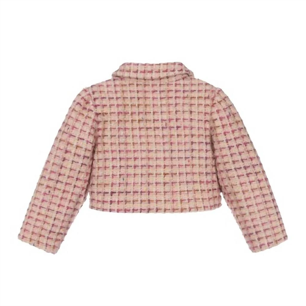 Patachou Girls Woven Coat Jacket In Pink 2