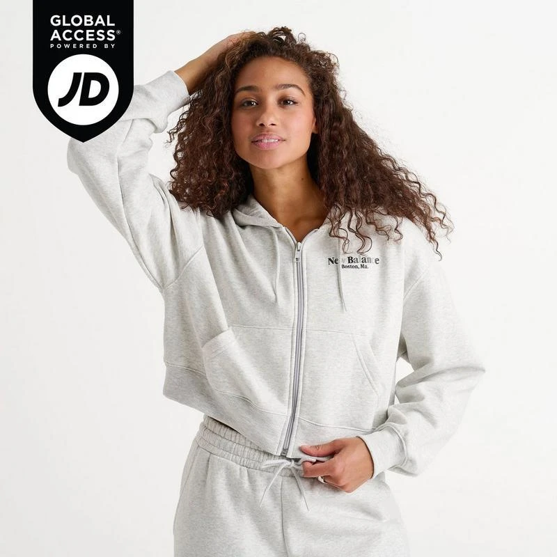 New Balance Women's New Balance Tone Crop Full-Zip Hoodie 1