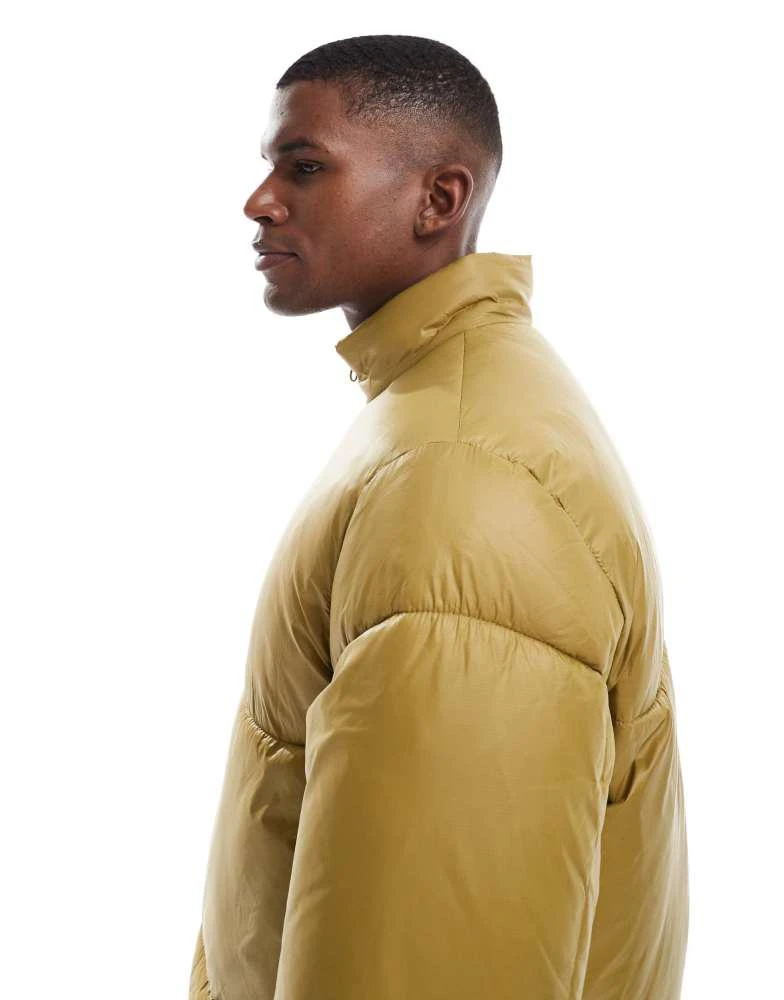 ASOS ASOS DESIGN puffer jacket in mustard 4