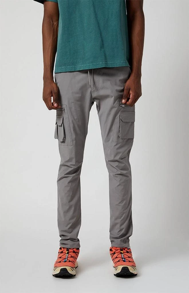 PacSun Stretch Gray Slim Cargo Pants 1