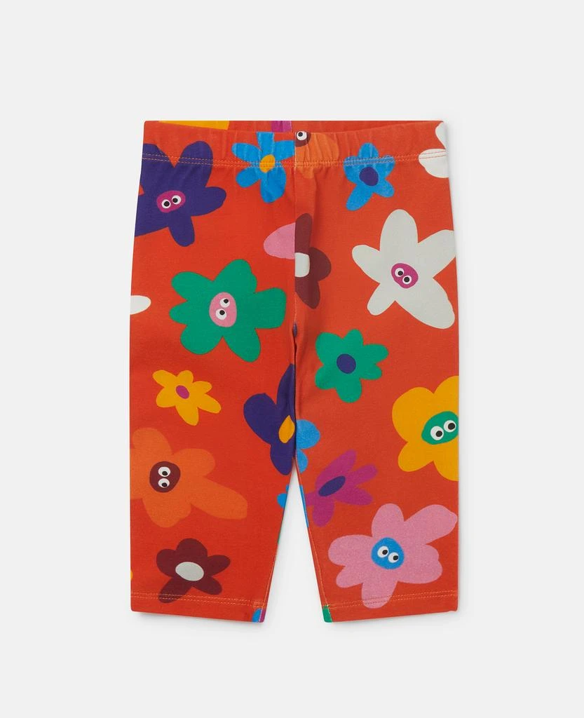 Stella McCartney Stella McCartney - Smiling Flower Print Leggings, Woman, Orange, Size: 12m 1