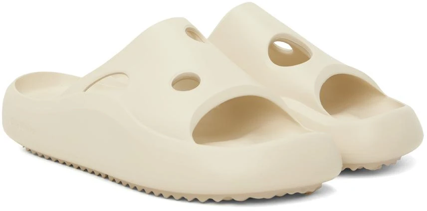Off-White Beige Meteor Pool Slides 4