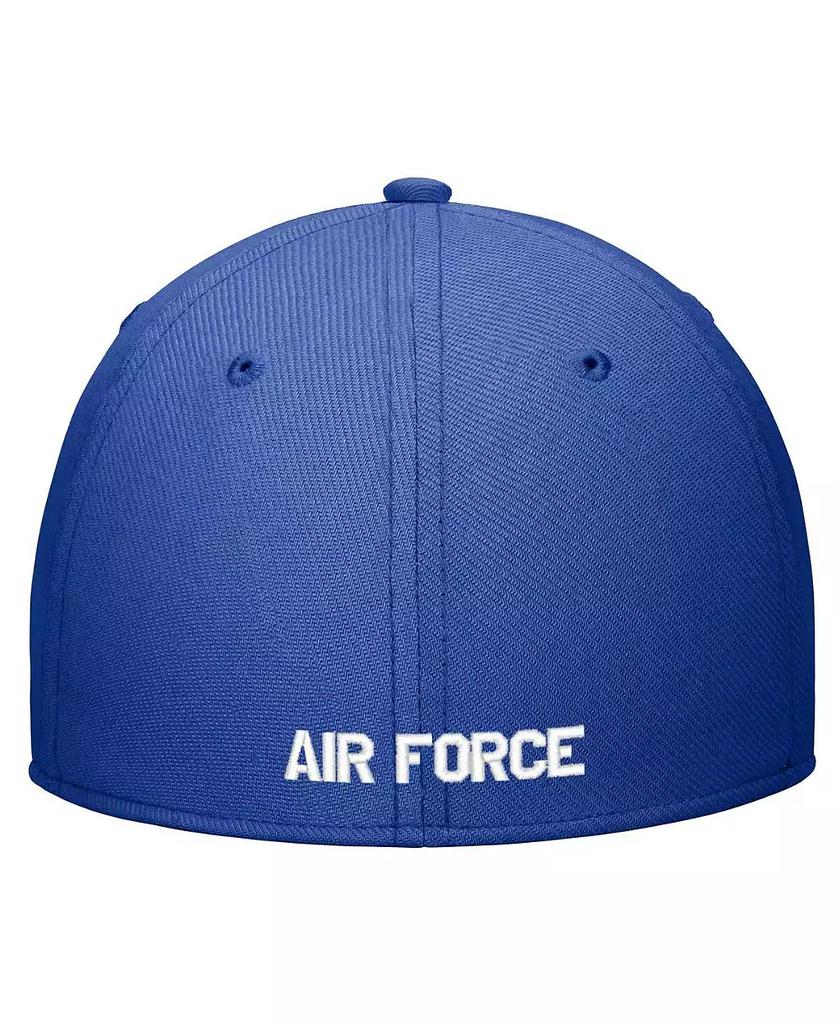 NIKE Men's Royal Air Force Falcons 2024 Sideline Rise Swoosh Flex Hat