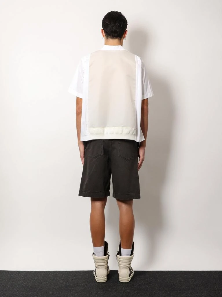 Sacai Cotton shirt with nylon insert on the back 3