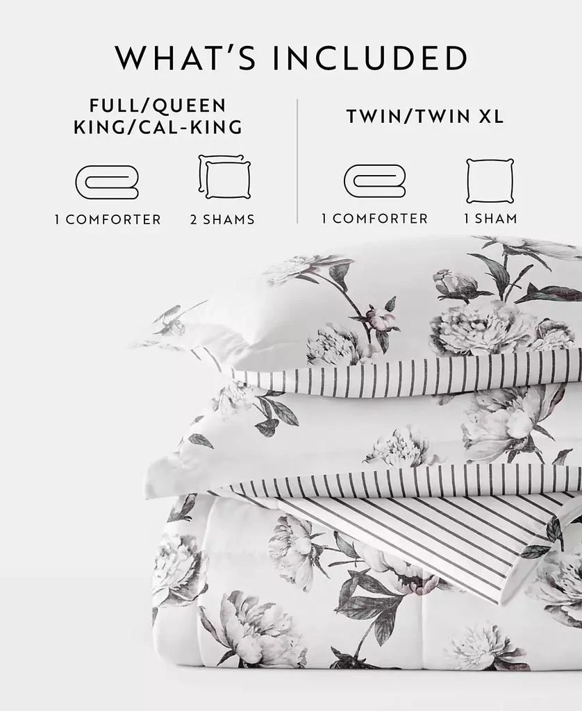 IENJOY HOME Vintage-Like Magnolia Stripe 2-Piece Comforter Set 7