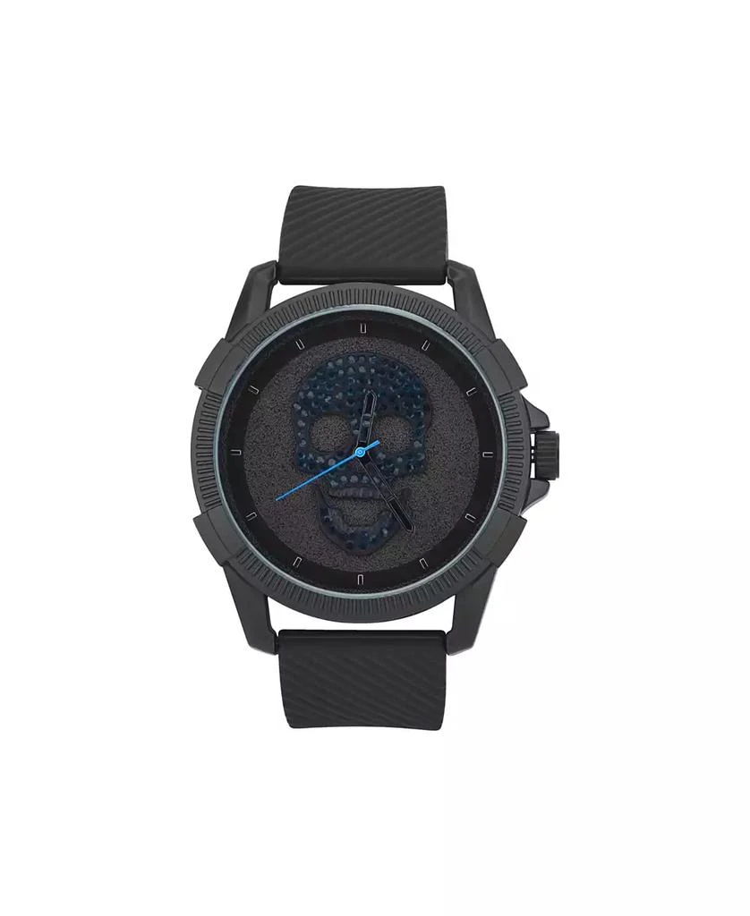 Ed Hardy Men's Black Silicone Strap Analog Watch 1