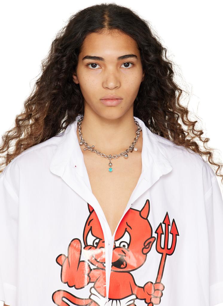 アクセサリー JUSTINE CLENQUET ANDREW NECKLACE Justine Clenquet Silver Andrew Necklace Justine Clenquet