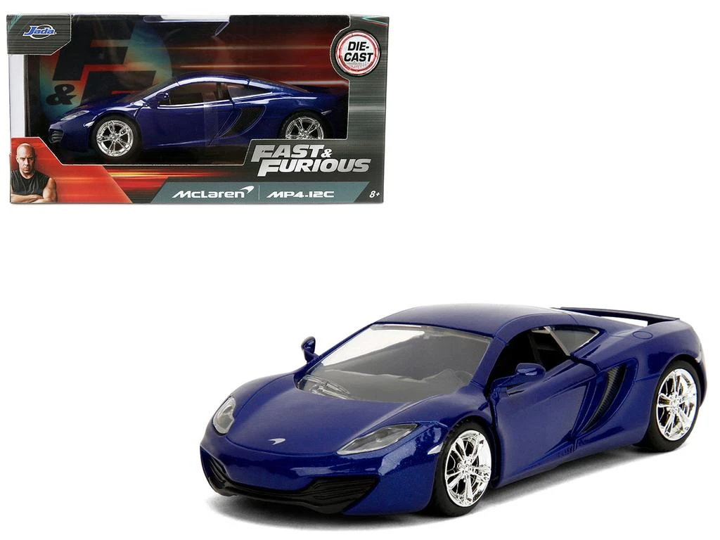 Jada McLaren MP4.12C Blue Metallic "Furious 7" (2015) Movie "Fast 
Furious" Series 1/32 Diecast Model Car by