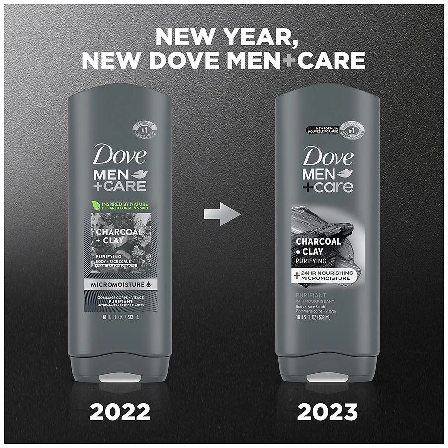 Dove Body and Face Wash Charcoal + Clay 8