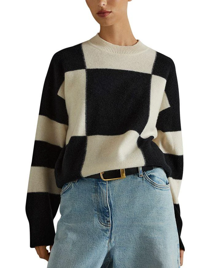 REISS Becki Square Patterned Sweater 1