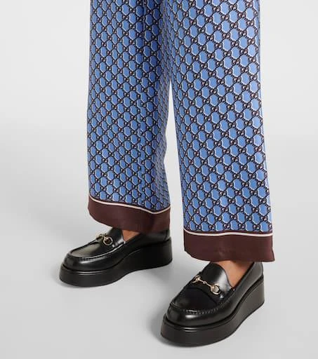 Gucci Horsebit leather wedge loafers 4
