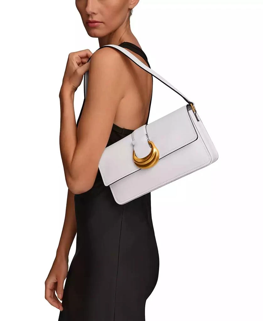 Donna Karan Valley Stream Leather Buckle Shoulder with Removable Strap 8