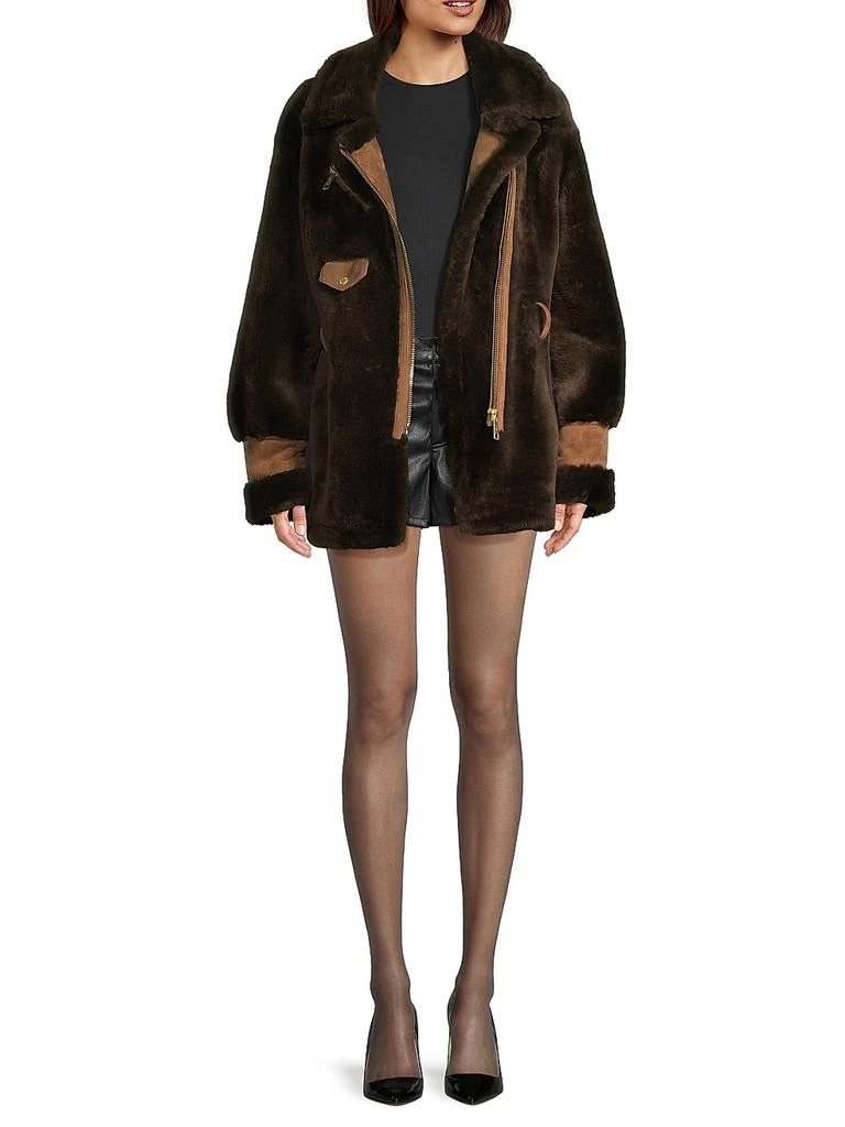 Nicole Benisti Elizabeth Belted Shearling Jacket 2