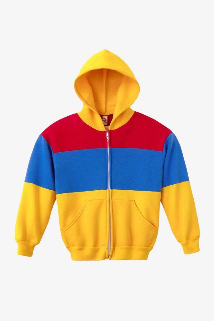 Los Angeles Apparel F1097CB - Kids Flex Fleece Color Block Zip Hoodie 5