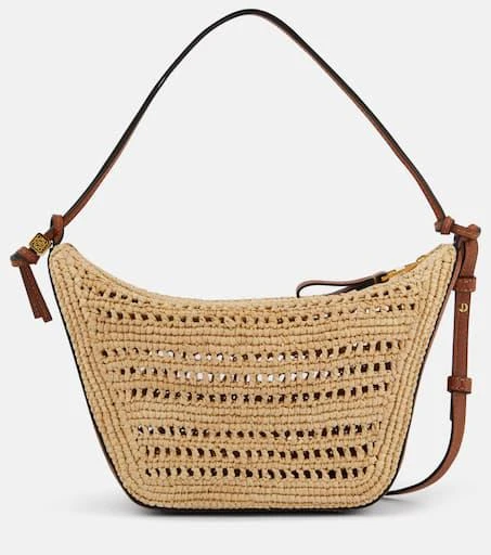 Loewe Hammock Mini raffia shoulder bag 1