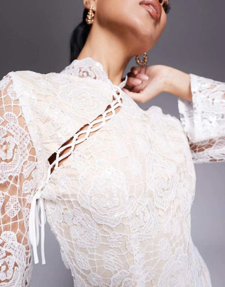 butterfly lace wedding dress Bridal Rainbow Butterfly Detailing