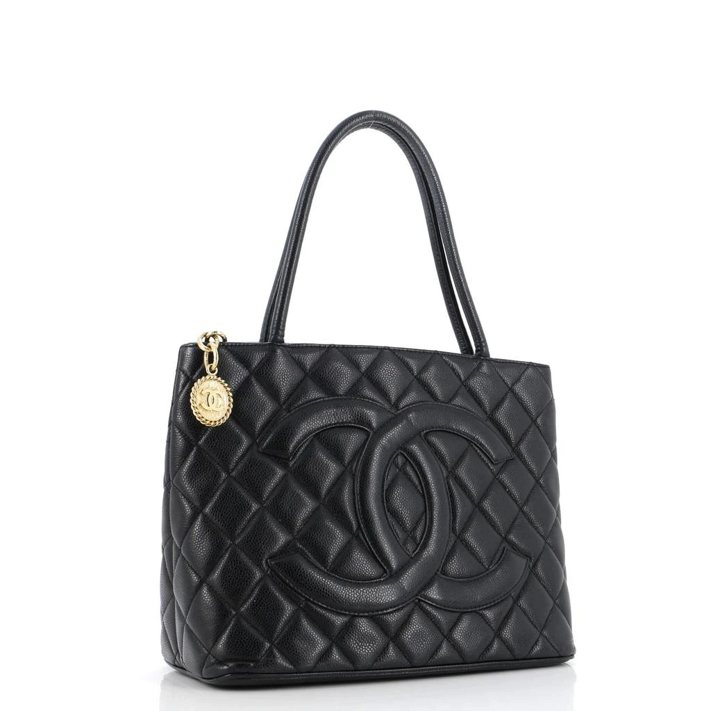 Chanel Medallion Tote Quilted Caviar 3