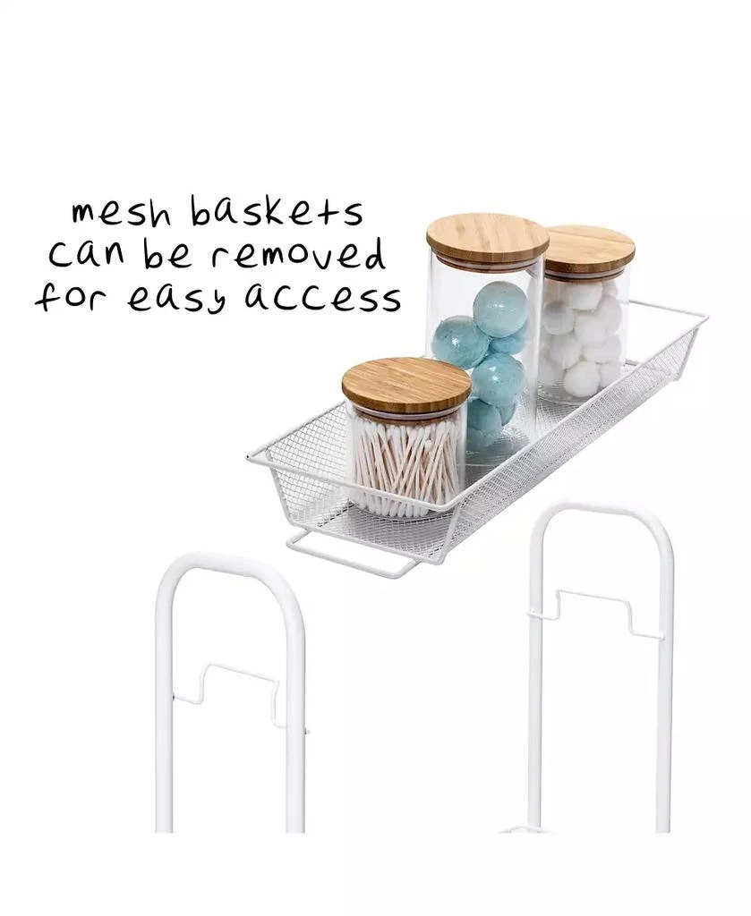 Honey Can Do 3-Tier Mesh Narrow Rolling Storage Cart 9
