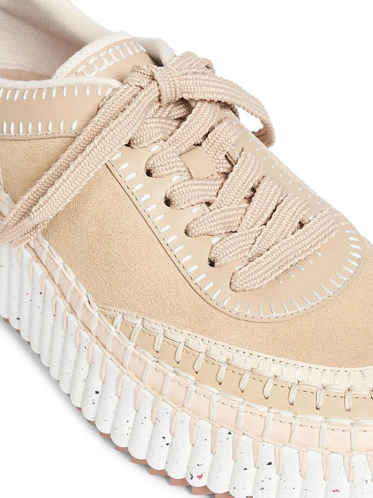 Chloé Nama Suede & Leather Low-Top Sneakers 6