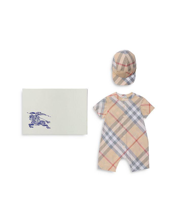 Burberry Lennie Burberry Check Romper & Cap Set - Baby