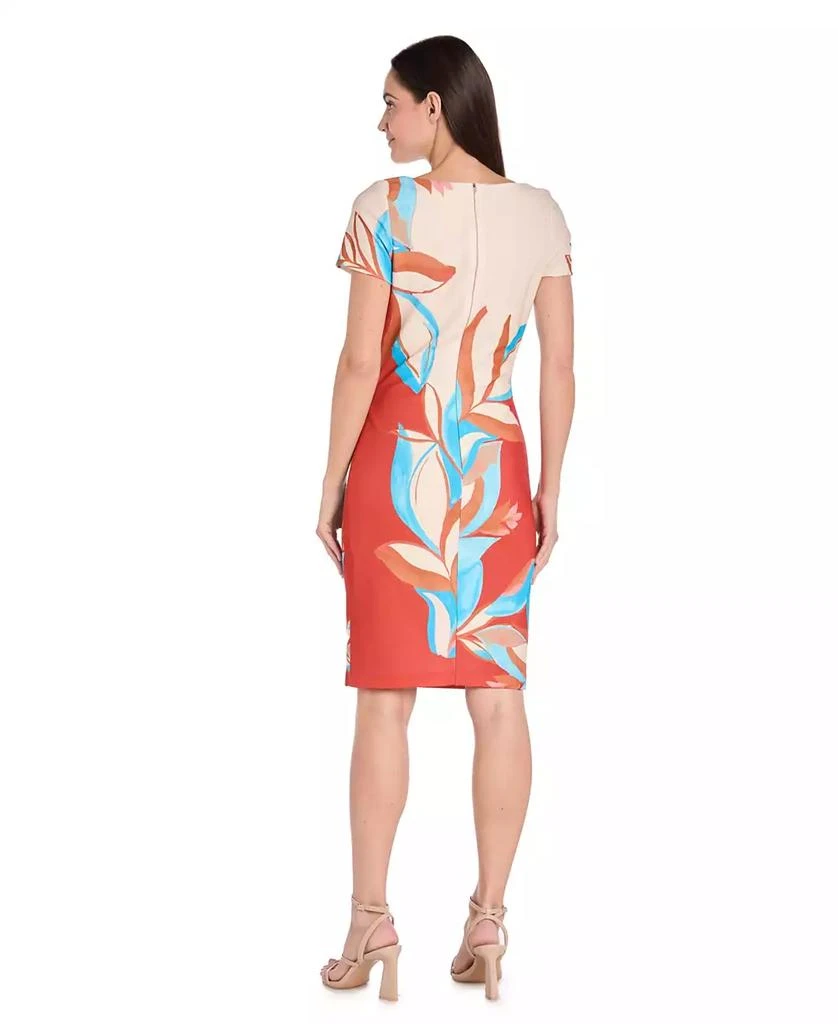 R & M Richards Women's Colorblocked Placement-Print Sheath Dress 3