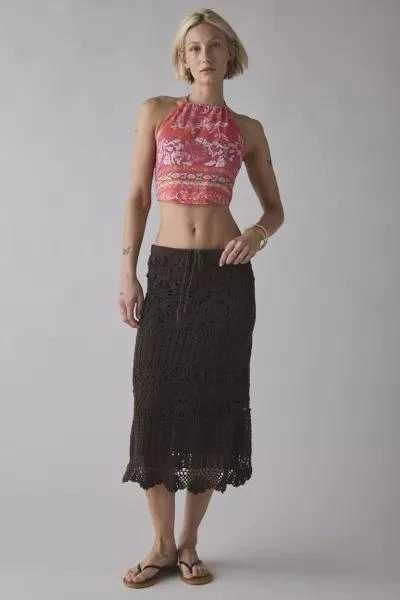 BDG BDG Marcy Halter Tie-Back Crop Top & Mini Skirt Set 3