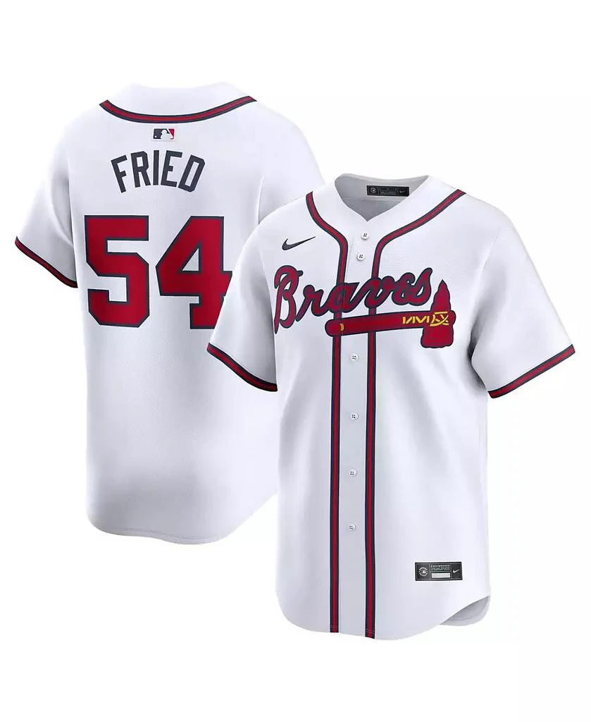 NIKE Men's Max Fried White Atlanta Braves Home Limited Player Jersey 1