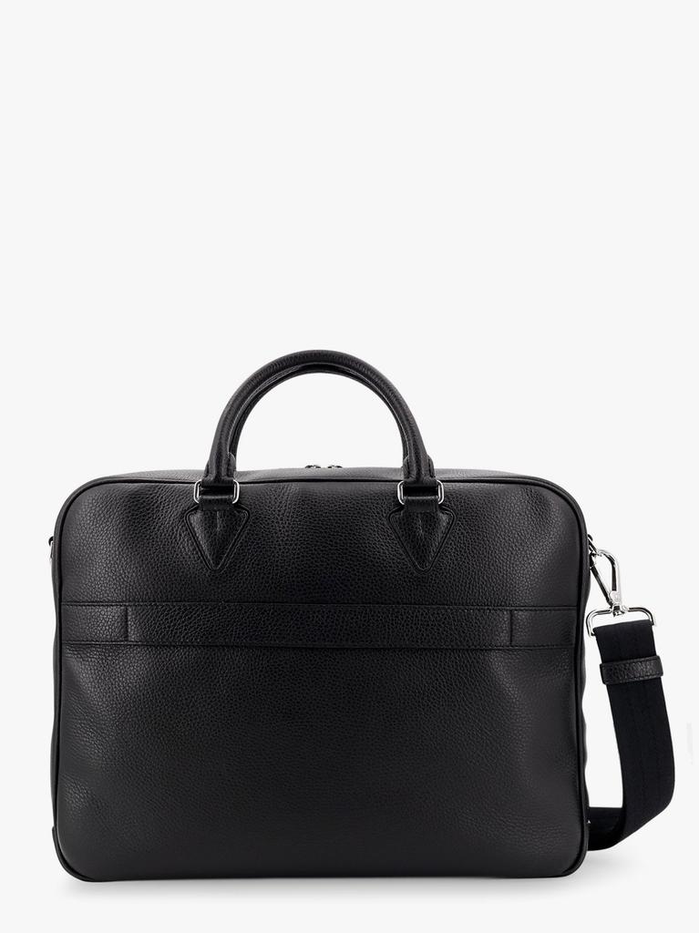 ORCIANI Leather briefcase with frontal logo