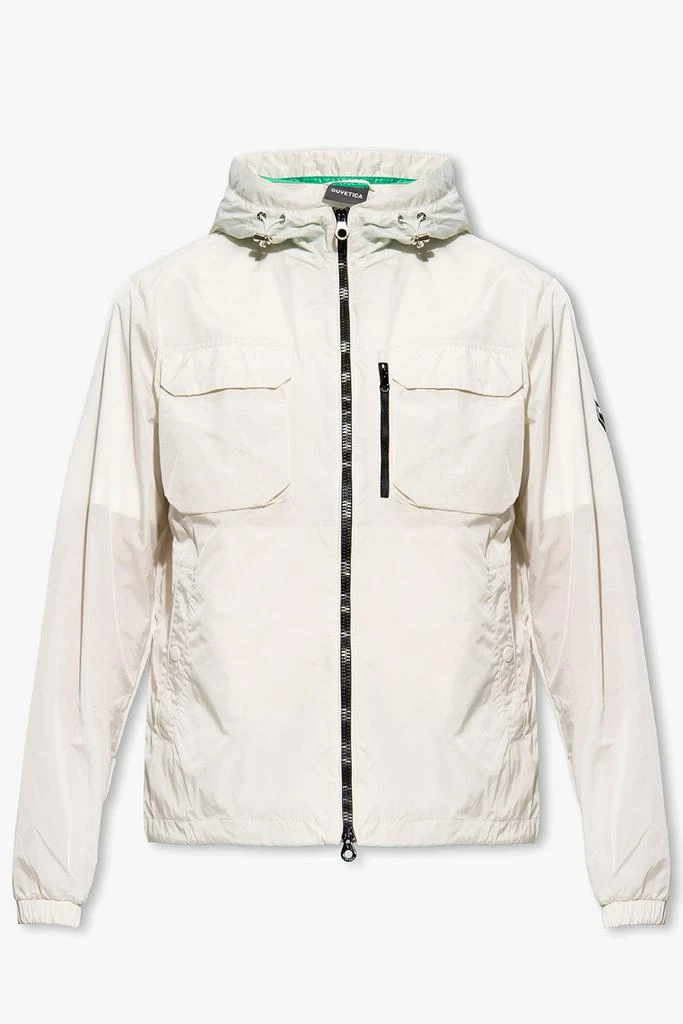 DUVETICA New Mens Hooded White Windbreaker Zip Up Jacket 1