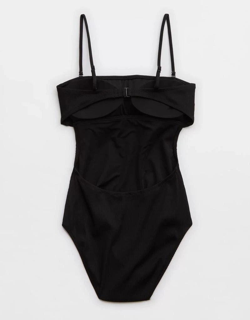 Aerie Aerie Ribbed Strapless One Piece Swimsuit 4