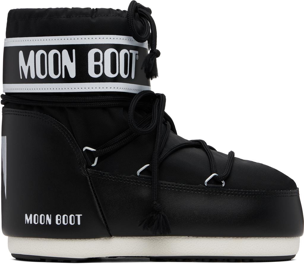 MOON BOOT　ICON LOW BLACK NYLON BOOTSブラック Shop Black Icon Low Nylon Boots on Sale at BeyondStyle – Get