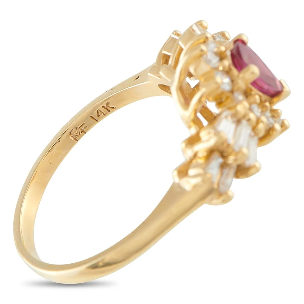 LB Exclusive 14K Yellow Gold 0.60 ct Diamond and 0.47 ct Ruby Ring MF07-012026 4